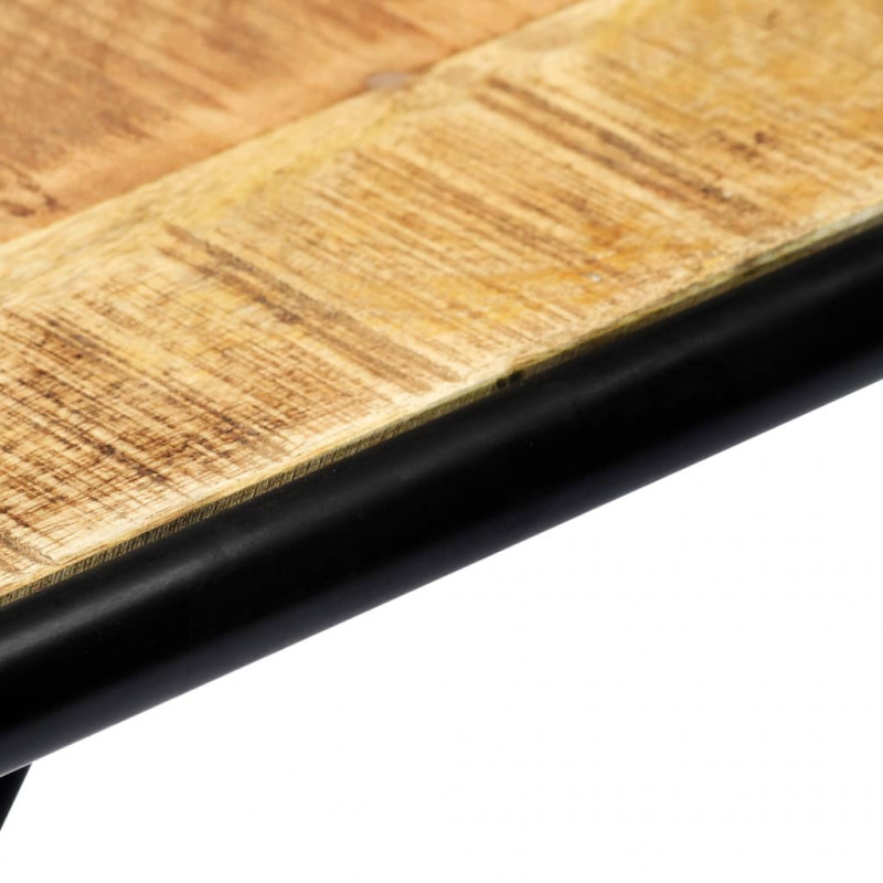 Stolik konsola, 140x35x76 cm, lite surowe drewno mango