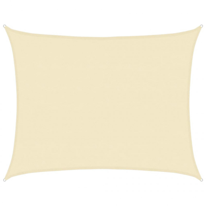 Żagiel przeciwsłoneczny, 160 g/m², kremowy, 6x7 m, HDPE