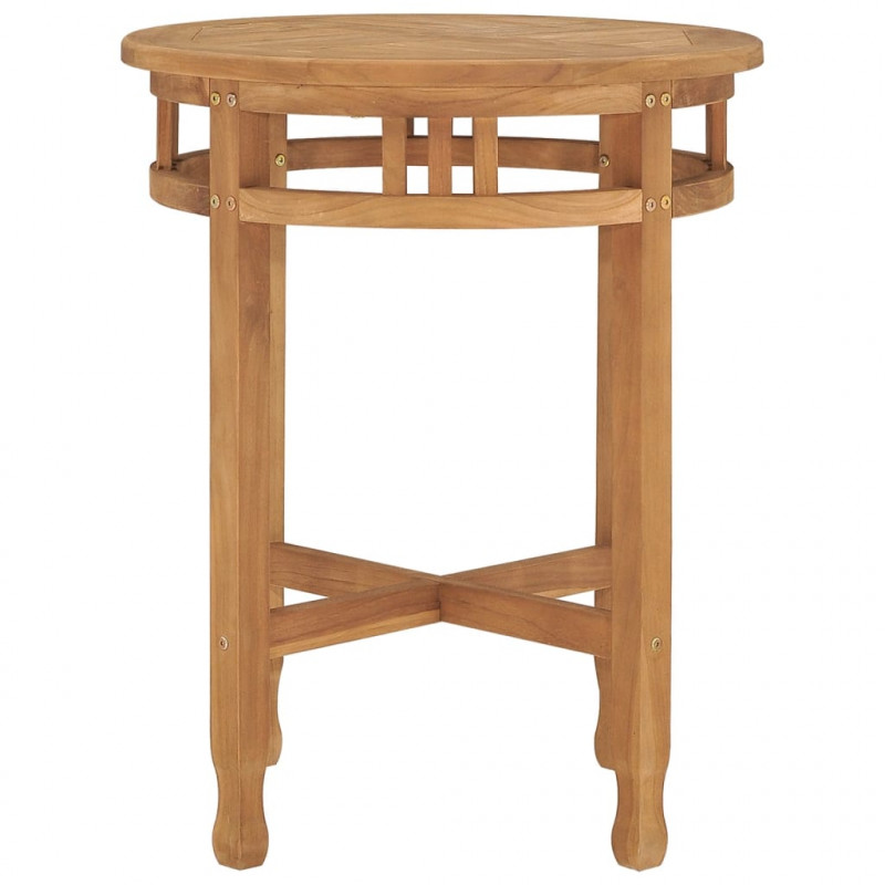 Stolik bistro, Ø60x75,5 cm, lite drewno tekowe