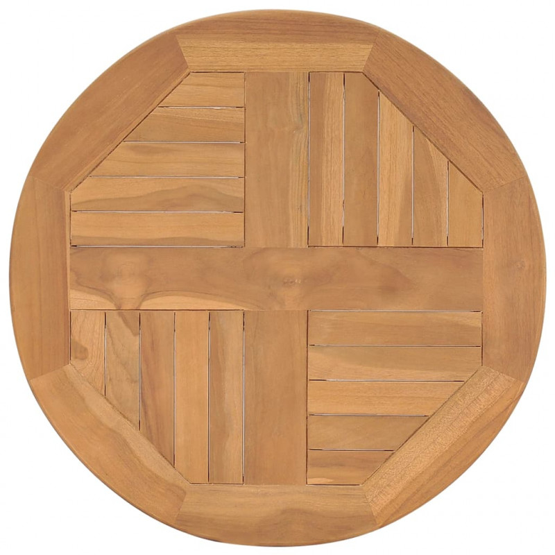 Stolik bistro, Ø60x75,5 cm, lite drewno tekowe