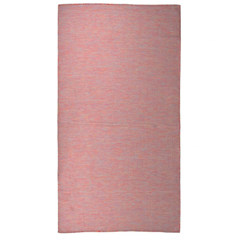 Dywan zewnętrzny o płaskim splocie, 80x150 cm, czerwony