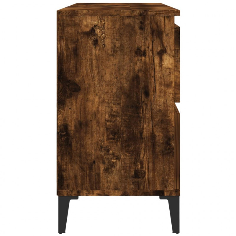 Szafka pod umywalkę, przydymiony dąb, 80x33x60 cm