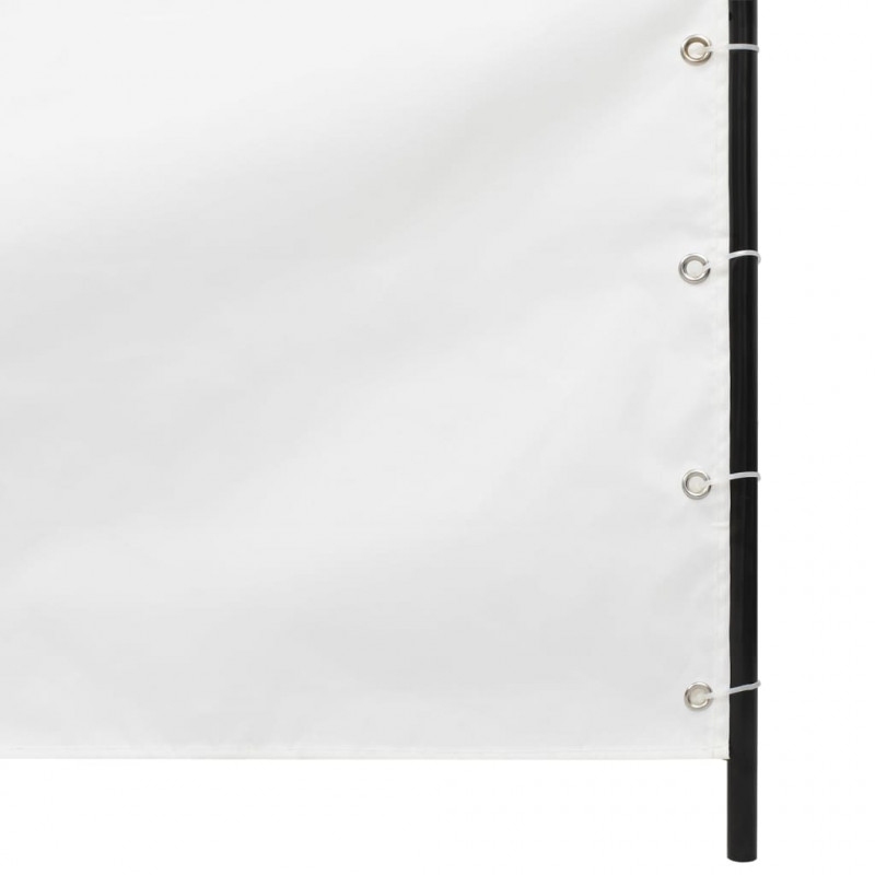 Parawan balkonowy, biały, 120x240 cm, tkanina Oxford