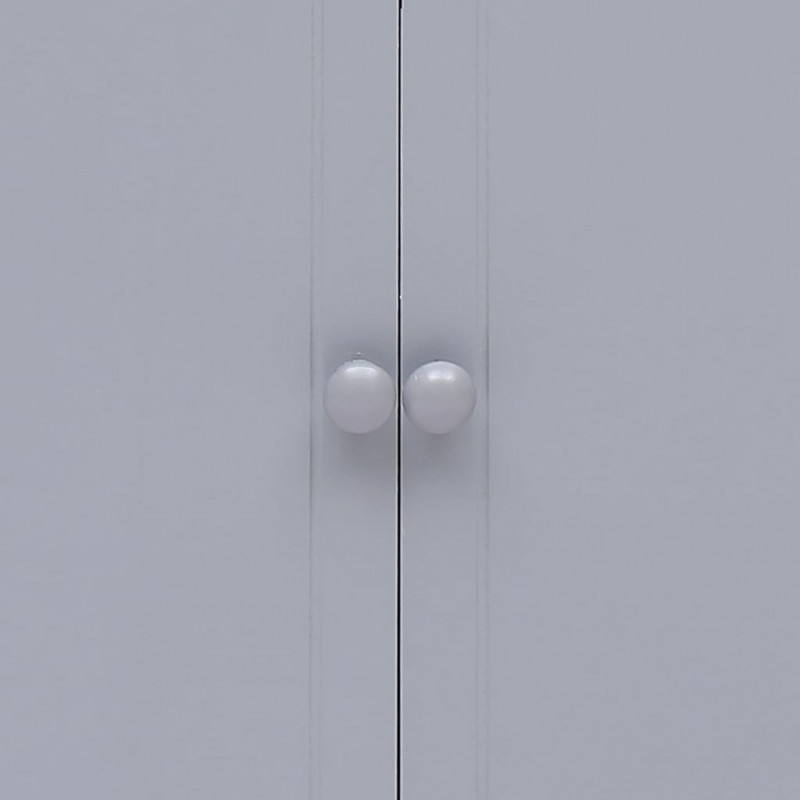 Szafka boczna, szara, 60x30x75 cm, drewno paulownia
