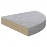 Narożne półki ścienne, 4 szt., szarość betonu, 25x25x3,8 cm MDF