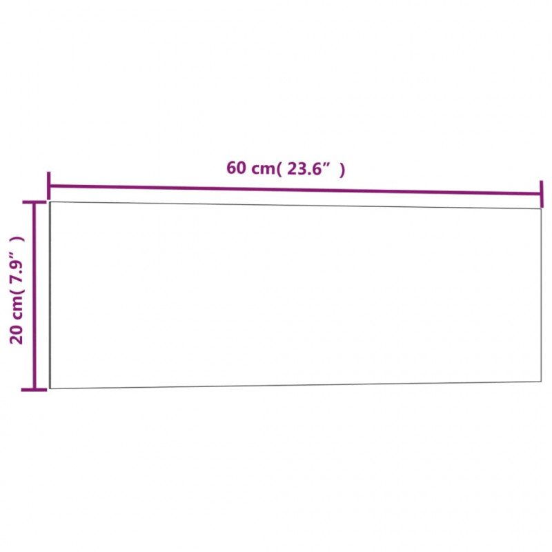 Ścienna tablica magnetyczna, biała, 60x20 cm, szkło hartowane