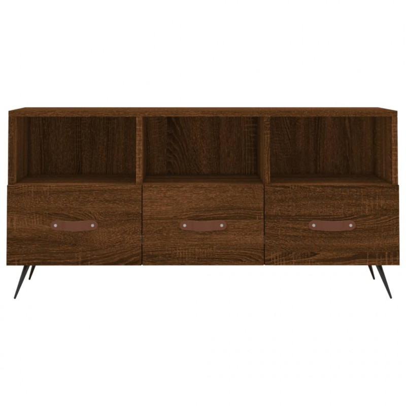 Szafka pod TV, brązowy dąb, 102x36x50 cm