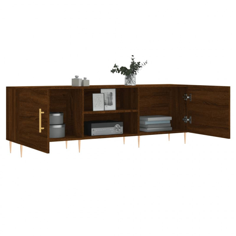 Szafka TV, brązowy dąb, 150x30x50 cm, materiał drewnopochodny