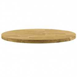 Okrągły blat do stolika z litego drewna dębowego, 44 mm, 700 mm