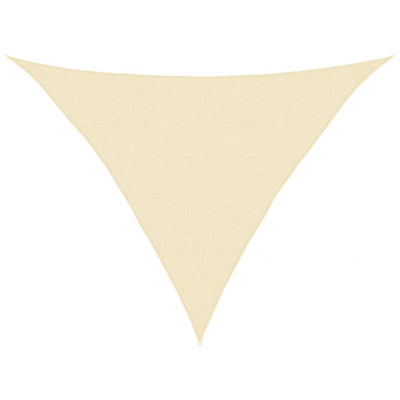 Żagiel przeciwsłoneczny, 160 g/m², kremowy, 2,5x2,5x3,5m, HDPE