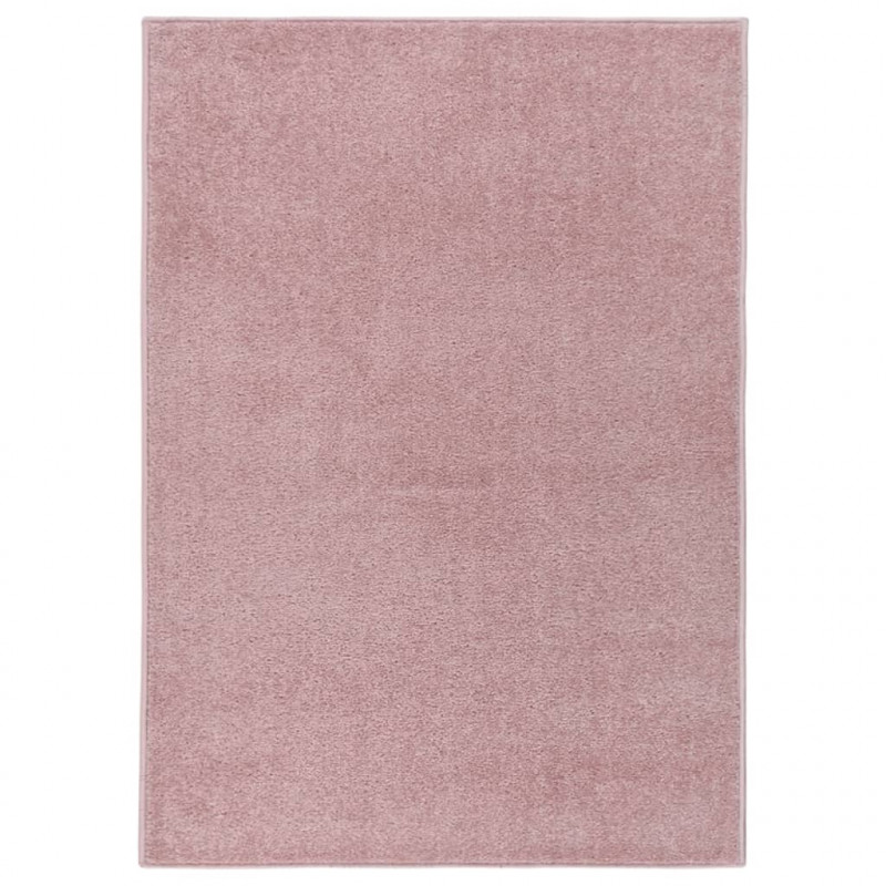 Dywan z krótkim runem, 140 x 200 cm, różowy