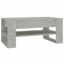 Stolik kawowy, betonowy, 102x55x45 cm, materiał drewnopochodny