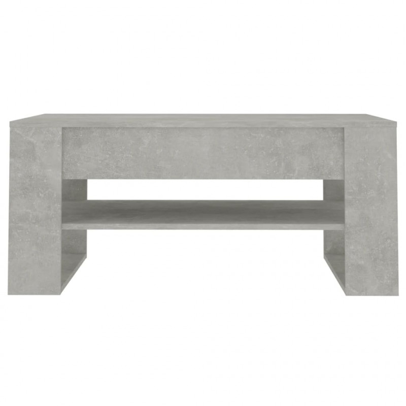 Stolik kawowy, betonowy, 102x55x45 cm, materiał drewnopochodny