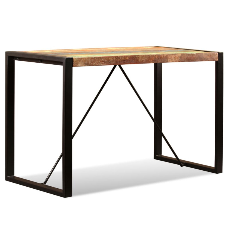 Stół do jadalni z litego drewna odzyskanego, 120 cm