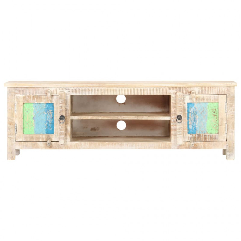 Szafka pod telewizor, 120x30x40 cm, surowe drewno akacjowe