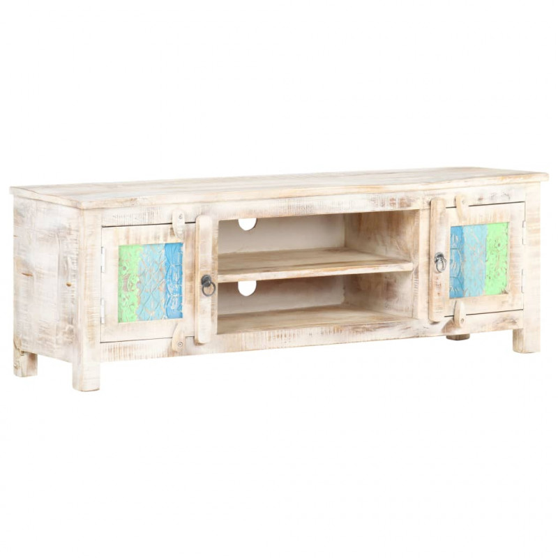 Szafka pod telewizor, 120x30x40 cm, surowe drewno akacjowe