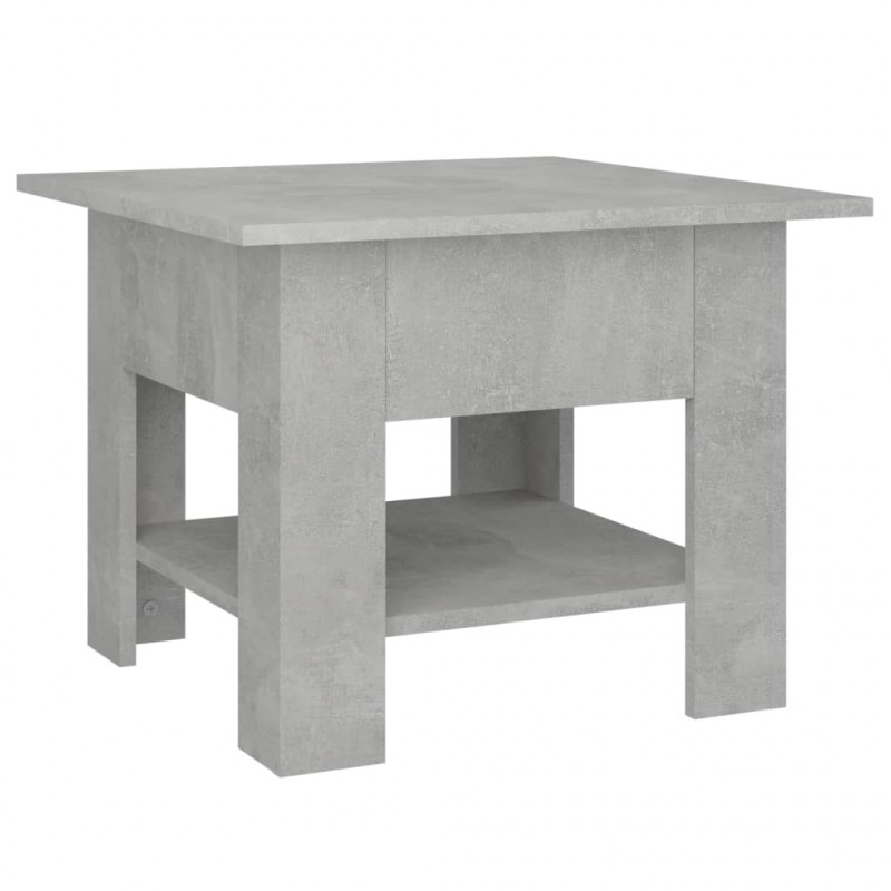 Stolik kawowy, betonowy, 55x55x42 cm, materiał drewnopochodny