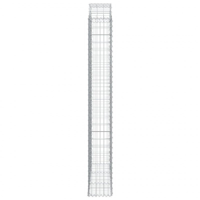 Łukowaty kosz gabionowy 150x30x220/240 cm, galwanizowane żelazo