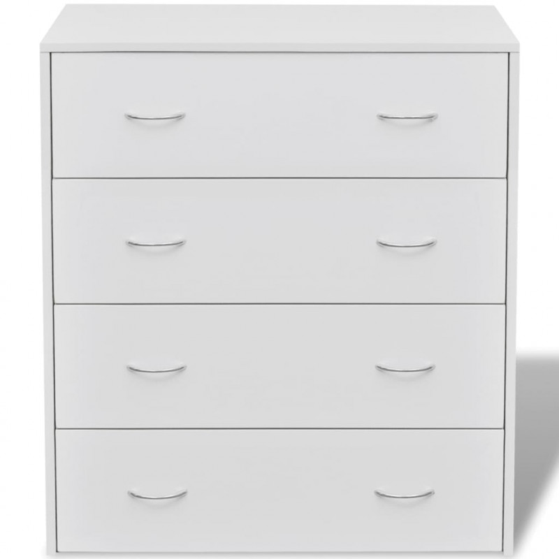 Komoda z 4 szufladami, 60 x 30,5 x 71 cm, biała