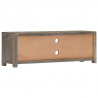 Szafka pod TV, szara, 120x30x40 cm, lite drewno mango