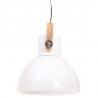 Industrialna lampa wisząca, 25 W, biała, okrągła, 40 cm, E27