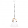 Industrialna lampa wisząca, 25 W, biała, okrągła, 40 cm, E27