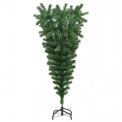 Odwrócona, sztuczna choinka ze stojakiem, zielona, 120 cm