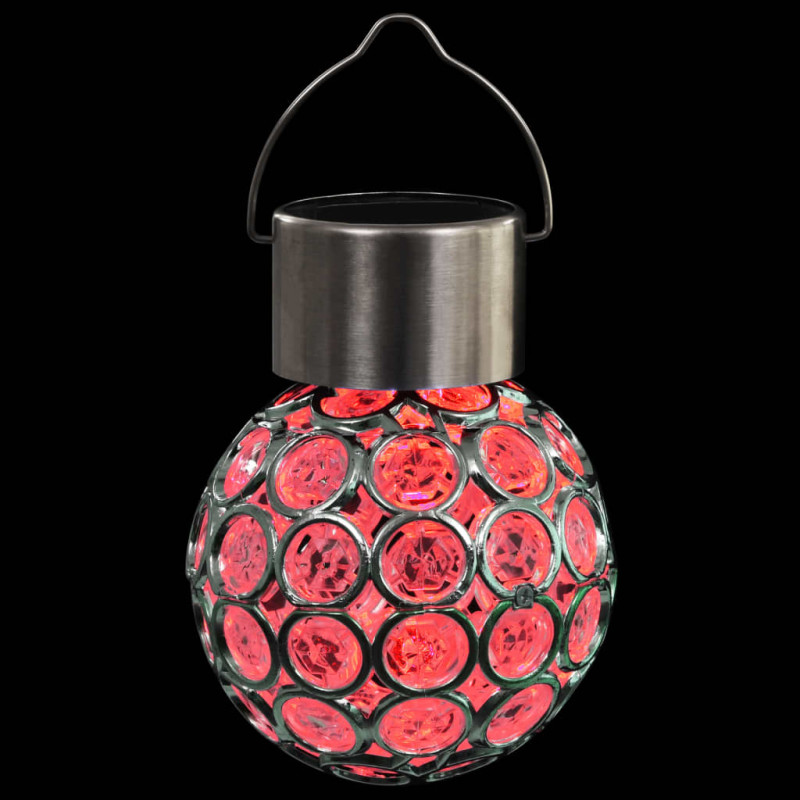 Wiszące lampy solarne, 8 szt., LED RGB