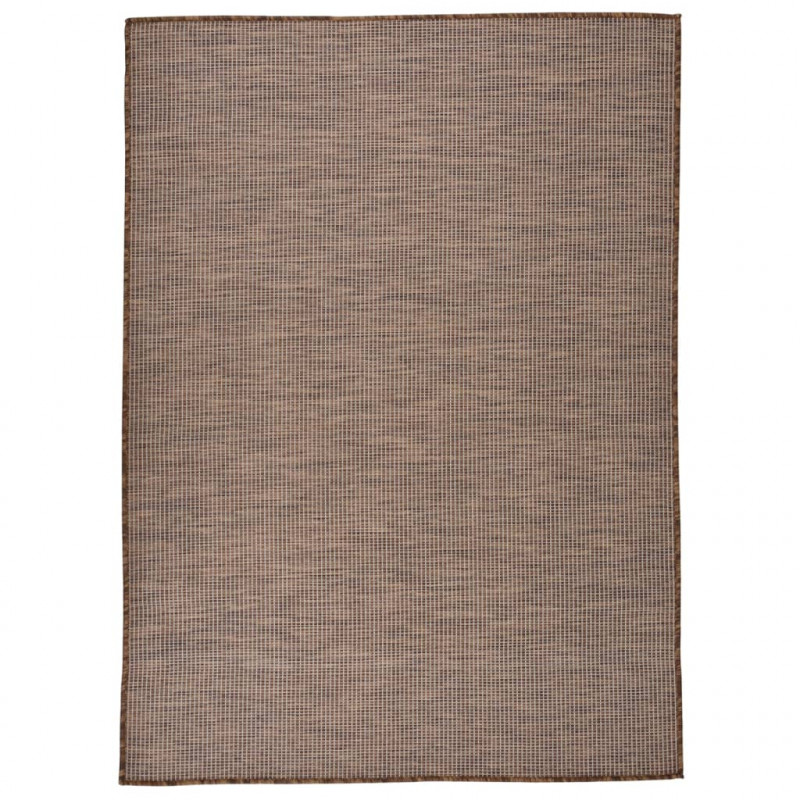 Dywan zewnętrzny o płaskim splocie, 200x280 cm, brązowy