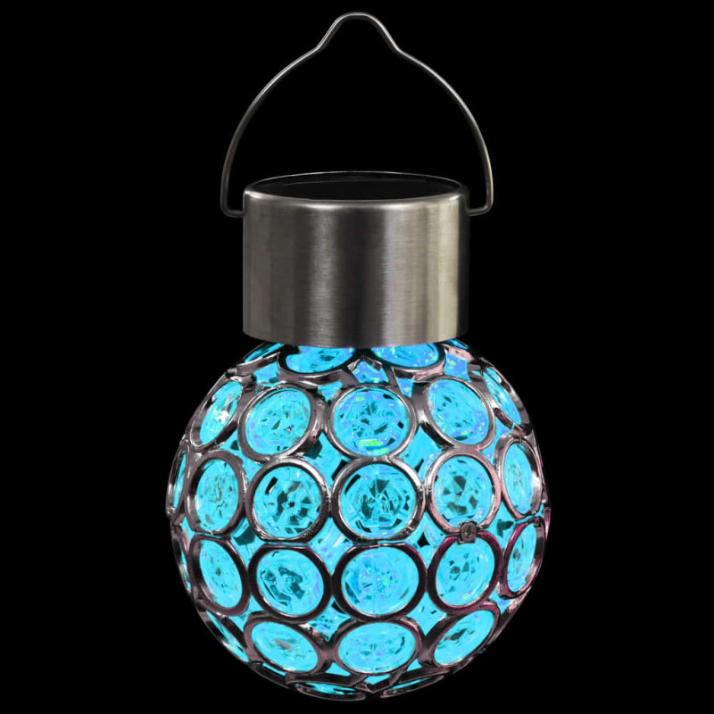 Wiszące lampy solarne, 8 szt., LED RGB