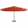 Parasol ogrodowy na słupku aluminiowym, 500 cm, terakota