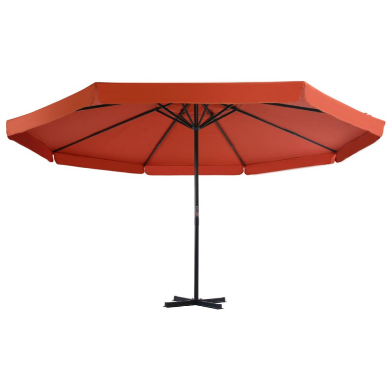 Parasol ogrodowy na słupku aluminiowym, 500 cm, terakota