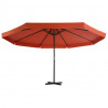 Parasol ogrodowy na słupku aluminiowym, 500 cm, terakota