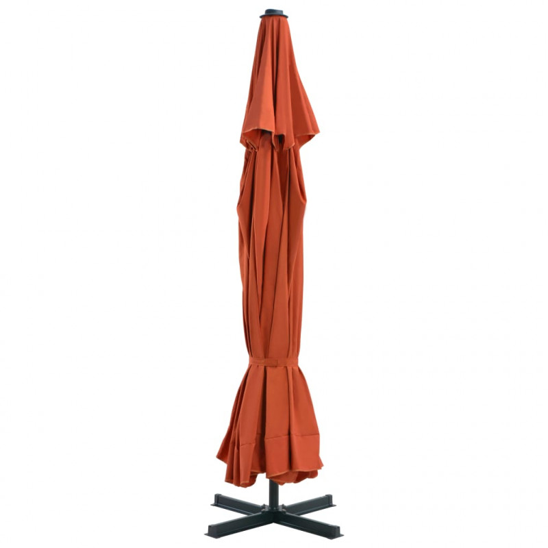 Parasol ogrodowy na słupku aluminiowym, 500 cm, terakota