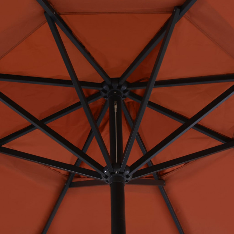 Parasol ogrodowy na słupku aluminiowym, 500 cm, terakota