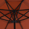 Parasol ogrodowy na słupku aluminiowym, 500 cm, terakota
