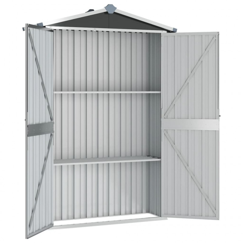 Szopa ogrodowa, antracyt, 116x45x175 cm, stal galwanizowana
