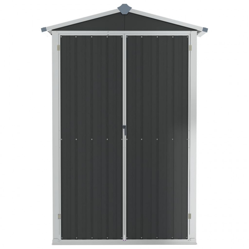 Szopa ogrodowa, antracyt, 116x45x175 cm, stal galwanizowana