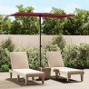 Parasol ogrodowy na aluminiowym słupku, 180x110 cm, bordowy
