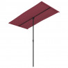 Parasol ogrodowy na aluminiowym słupku, 180x110 cm, bordowy