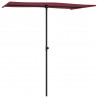 Parasol ogrodowy na aluminiowym słupku, 180x110 cm, bordowy