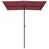 Parasol ogrodowy na aluminiowym słupku, 180x110 cm, bordowy