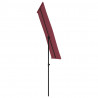 Parasol ogrodowy na aluminiowym słupku, 180x110 cm, bordowy