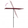 Parasol ogrodowy na aluminiowym słupku, 180x110 cm, bordowy