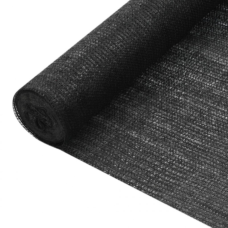 Siatka cieniująca, czarna, 1,2x50 m, HDPE, 75 g/m²
