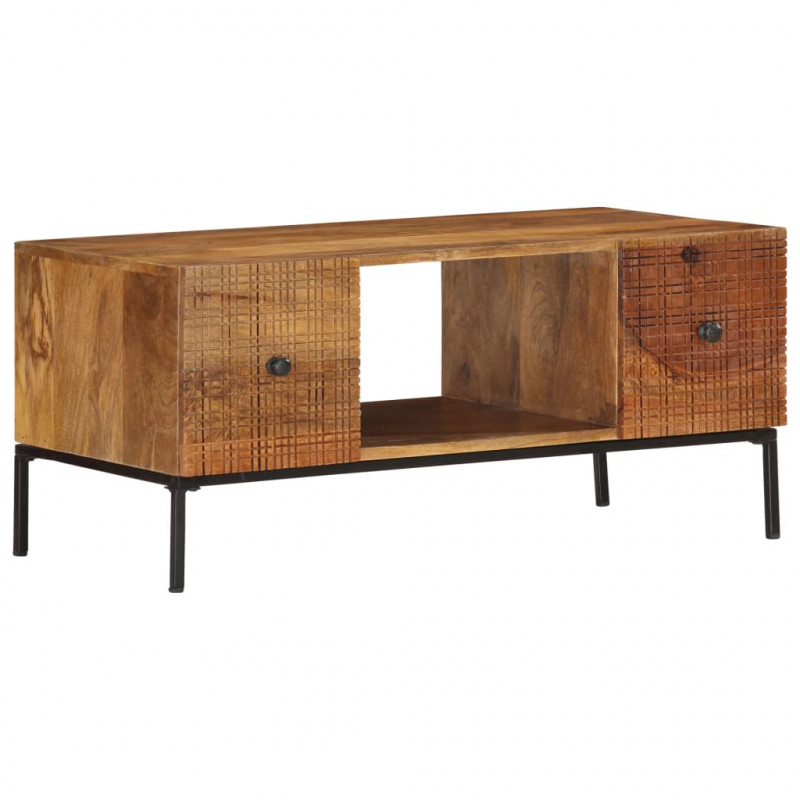 Stolik kawowy, 90 x 45 x 40 cm, lite drewno mango