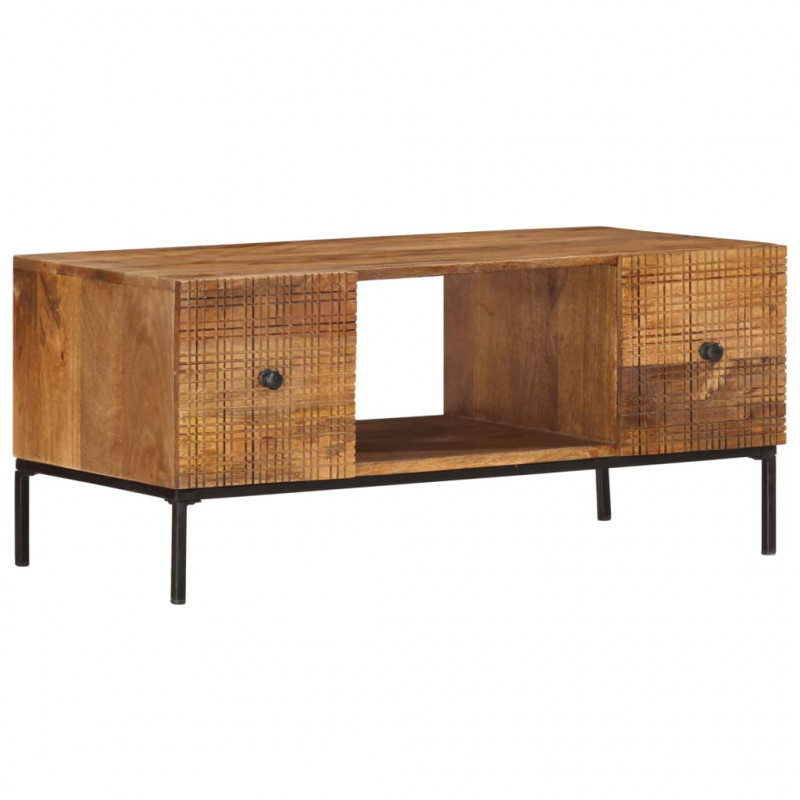 Stolik kawowy, 90 x 45 x 40 cm, lite drewno mango