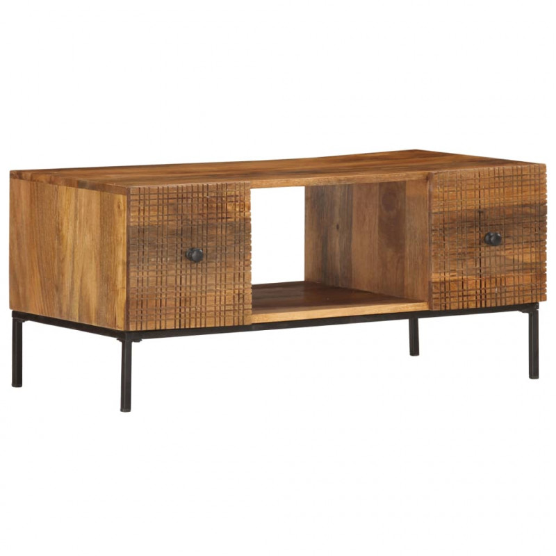 Stolik kawowy, 90 x 45 x 40 cm, lite drewno mango