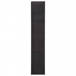 Dywanik, naturalny sizal, 66x350 cm, czarny