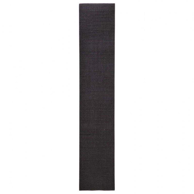 Dywanik, naturalny sizal, 66x350 cm, czarny